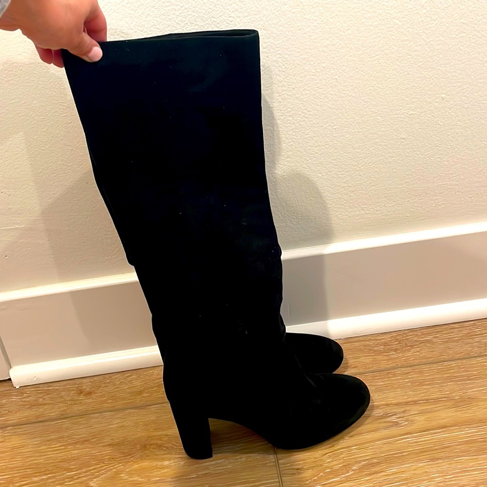 Vince Camuto Black Suede Heeled Boots